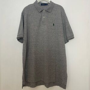 Polo Ralph Lauren Men’s Grey T Shirt Polo Collared T Shirt Green Pony Size XL